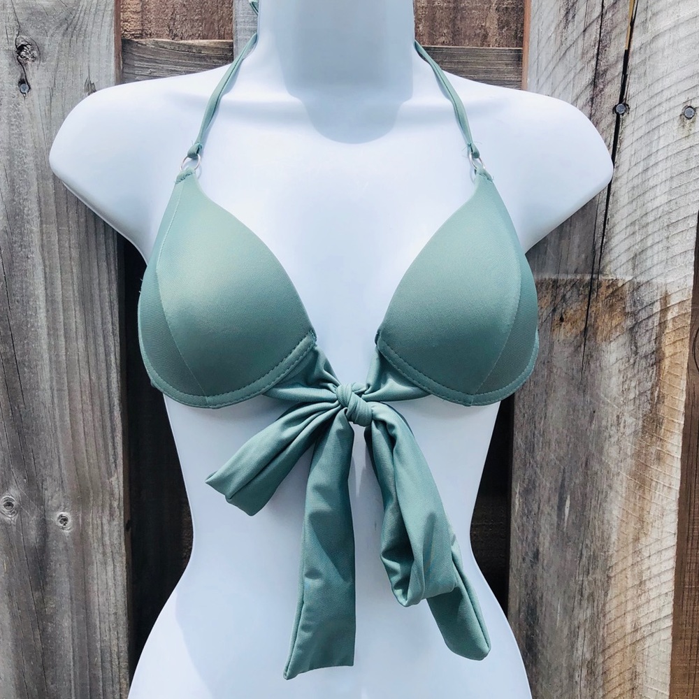 Pastel Green Bikini Top Size Small - Picture 1 of 7